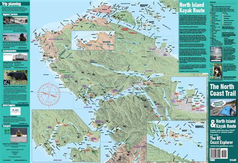 106 North Coast Trail Map / Cape Scott Marine Trail Waterproof Mapshee ...