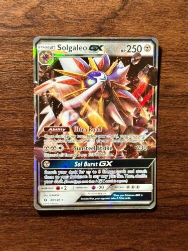 Solgaleo Gx 89149 Sun And Moon Holo Ultra Rare 2016 Pokémon Tcg Card Ebay