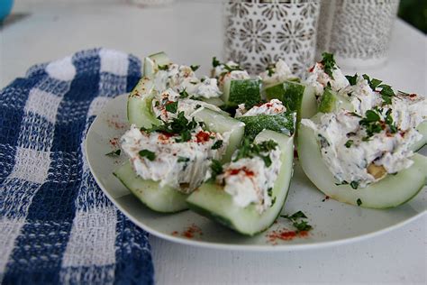 Stuffed Cucumber Bites Recipe Cart