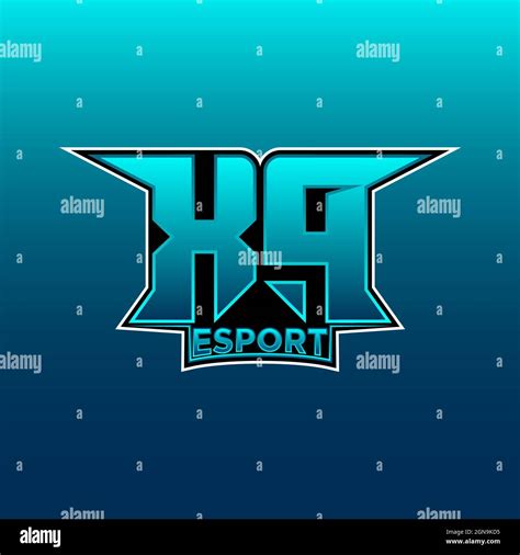 XP Logo ESport Gaming Initial With Blue Light Color Design Vector