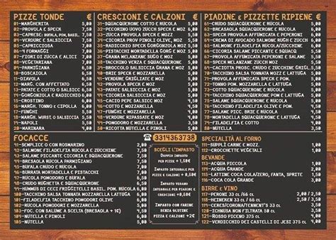 Menu At I Mattarelli Pizzeria Rome Corso Regina Maria Pia