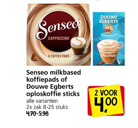 Senseo Milkbased Koffiepads Of Douwe Egberts Oploskoffie Sticks