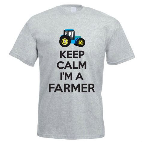 Farmer T Shirt Keep Calm I M A Farmer Agricultural Themed Mens T