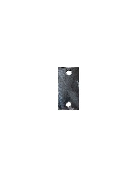 Platine rectangulaire en acier 2 trous 50x200 ép 5 mm ø trou 12 mm