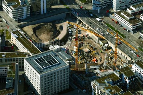 Luftbild Stuttgart Baustelle Zum Neubau Des Hochhaus