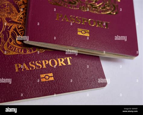 Biometric Passport Microchip British Passport Hi Res Stock Photography