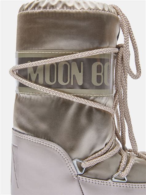 Icon Junior Glance Platinum Satin Boots Moon Boot Official Us Store