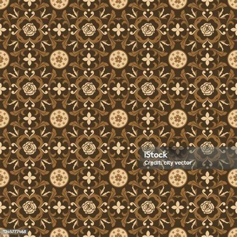 Motif Desain Modern Pada Batik Jawa Dengan Desain Warna Cokelat Lembut