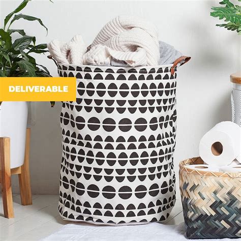 46% off on Round Fabric Laundry Baskets (48cm)