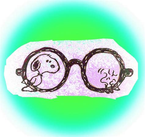 癒しのスヌーピーイラスト その402：鉛筆画・眼鏡スヌーピー(^0_0^) | ヒーリングアーティストうきたの夢枕