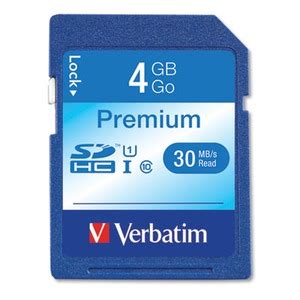 verbatim gb premium sdhc memory card ver shopletcom