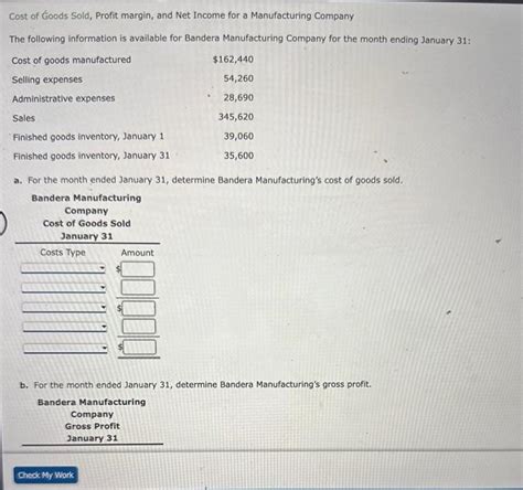 Solved Cost Of Ġoods Sold Profit Margin And Net Income For