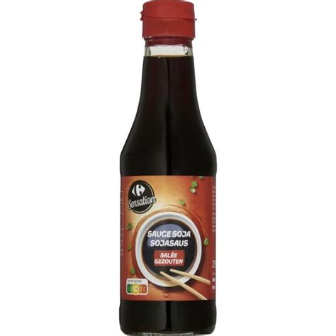 Sauce soja salée CARREFOUR SENSATION la bouteille de 250mL à Prix