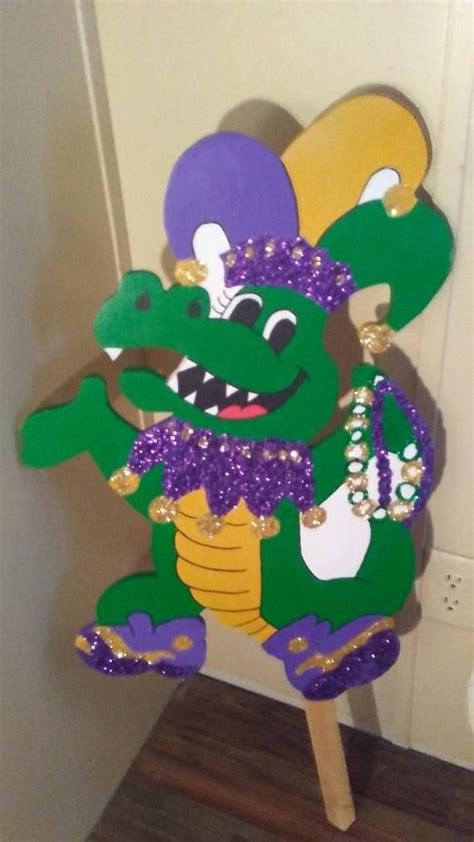 Mardi Gras Alligator Yard Art Mardi Gras Decorations Yard Art Mardi