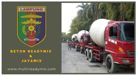 Harga Beton Cor Readymix Teluk Betung Multi Ready Mix