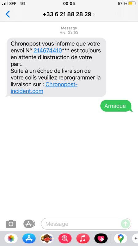 Par Sms Chronopost Autre Arnaque