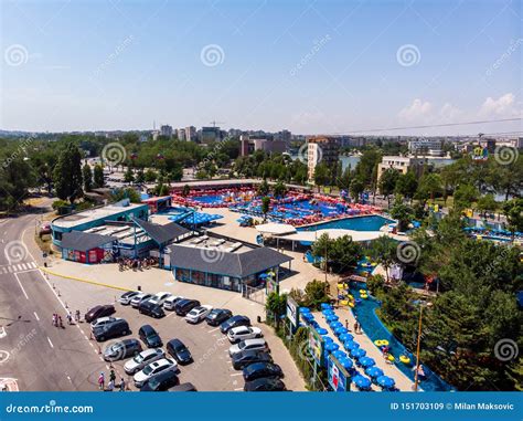 Mamaia Constanta Romania June 17 2019 Aerial View Of Aqua Magic