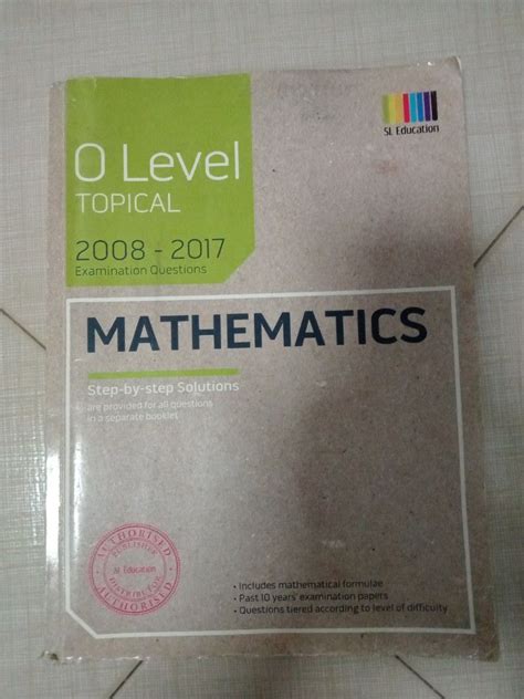 O Level Mathematics Topical Exam Questions With Step By Step Solutions