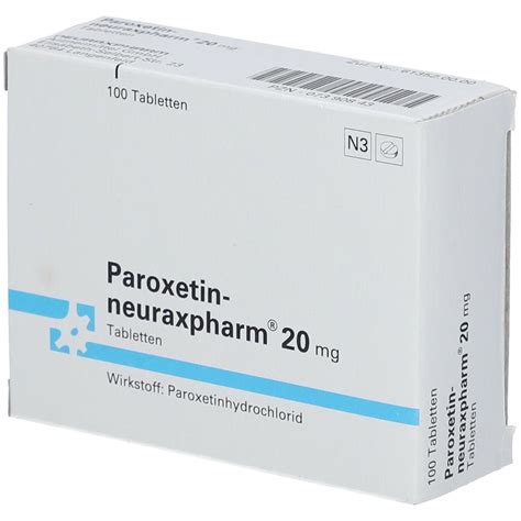 Paroxetin Neuraxpharm 20 Mg 100 St Mit Dem E Rezept Kaufen Shop Apotheke