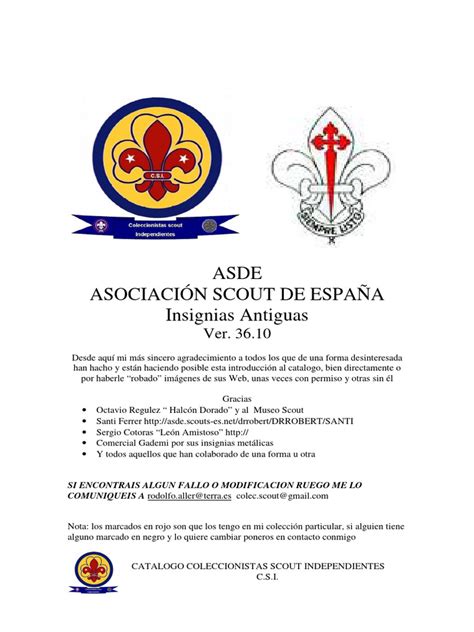 Asde AsociaciÓn Scout De EspaÑa Insignias Antiguas Ver Pdf Csi