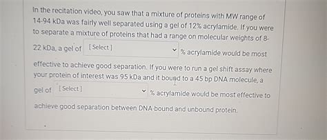 Solved In The Recitation Video You Saw That A Mixture Of Chegg