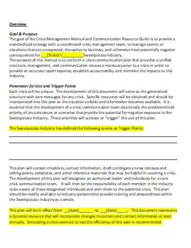 Free Crisis Communication Samples In Pdf Ms Word