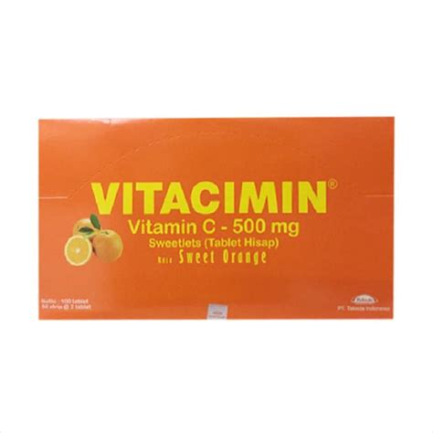 Jual Vitacimin Mg Rasa Lemon Orange Tablet Hisap Vitamin C Box