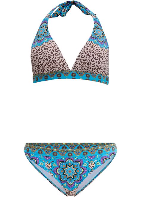 Aufregender Neckholder Bikini Mit Leo Print F R A Und B Cup Geeignet