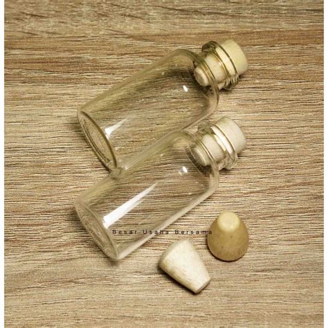 Jual Botol Kaca Vial Charm 20 Ml Kayu Gabus Cork Bottles 20ml DIY