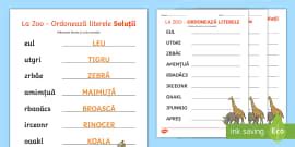 Cu ochișorii iscodesc animalele de la Zoo Fișă de activitate