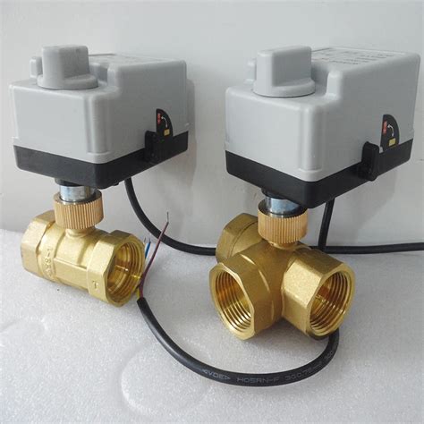 3 Way T Type And 2 Way Brass Motorized Ball Valve Ac220v Dc12v 24v 3