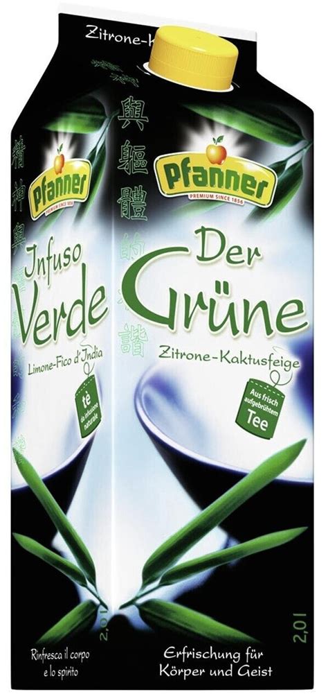 Pfanner Eistee Der Grüne Zitrone Kaktusfeige 2l ab 1 79 Januar 2025