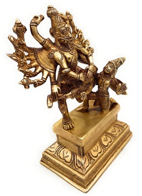 Bhunes Brass Laxmi Narasimha Idol Lakshmi Narasingh Murti Narasingha