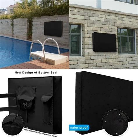 Outdoor TV Cover With Bottom Cover BEST Black Quality Weatherproof and ...