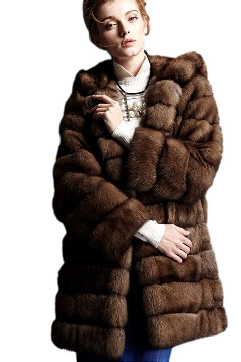 Hooded Sable Fur Coat Skandinavik Fur