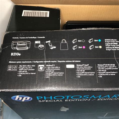 Lot 222m Hp Photosmart Plus Special Edition Printer In Box