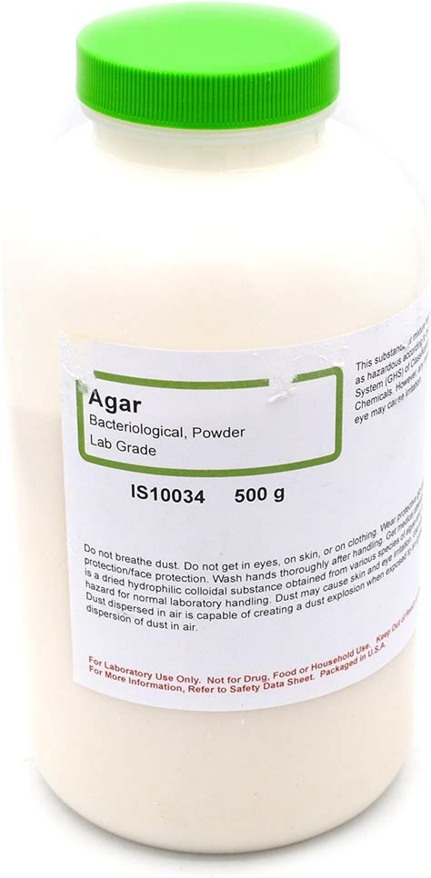 Laboratory Grade Bacteriological Agar Powder 500g The Curated