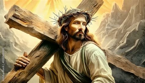 jesus christ carrying  cross christ      crucifixion