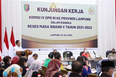 Terima Kunjungan Kerja Komisi Iv Dpr Ri Gubernur Paparkan Membaiknya