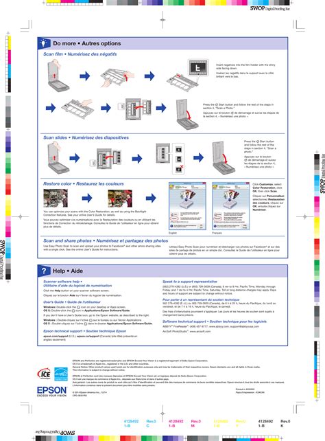 Epson Perfection V600 Photo Scanner Start Here Guide