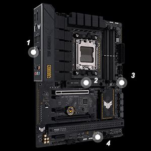 ASUS TUF GAMING B650 PLUS Carte mère gaming AMD Ryzen AM5 ATX 14