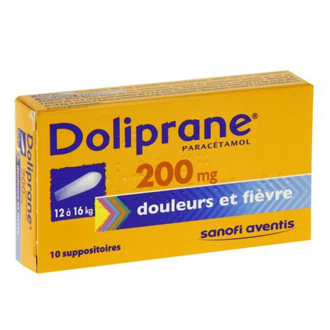 Doliprane Mg Bo Te De Suppositoires M Dicament Conseil