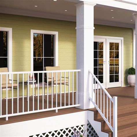 Deckorators Assembled 6 Ft X 3 Ft Classic Aluminum Textured White Aluminum Deck Railing Kit