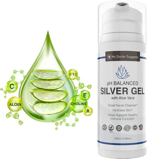 Colloidal Silver Gel With Aloe Vera Strong Ppm Formula Ph Balanced