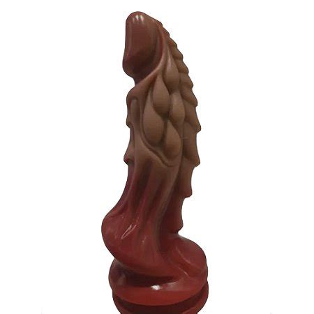 DILDO DRAGON PÊNIS MONSTRO EM SILICONE COLORIDO 13CM Tulipa Sex