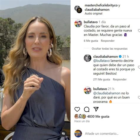 Claudia Bahamon Respondió Con Firmeza A Una Usuaria Que Pidió Su Salida