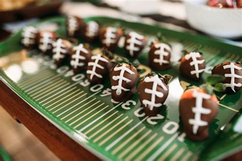 Super Bowl Party Prescribed Design Football Strawberries Fruity