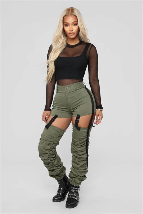 Just A Little Bit Cargo Pants Olive Fashion Nova Pants Fashion Nova