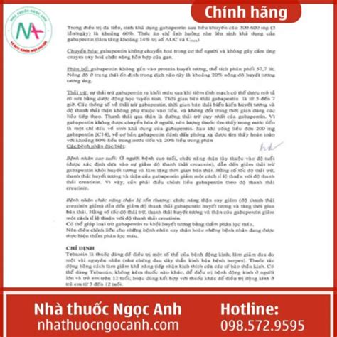 Thuốc Tebantin 300mg là thuốc gì? Giá bao nhiêu? Mua ở đâu?