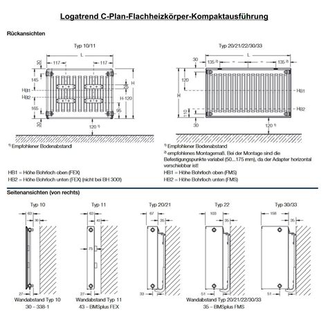 Buderus Heizk Rper C Plan Typ X H X L